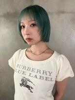 キャロルガーデンズ ボコカ 表参道(Carroll Gardens bococa)&nbsp;ペールグリーン、ライトグリーン、グリーン、ボブ、ボブレイヤー