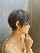 ナンバー 六本松(Number)&nbsp;大人可愛い20代30代40代丸みショートボブ/アッシュカラー