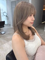 ビームズヘア 藤が丘店(Bee Ms HAIR)&nbsp;サラツヤロングベージュカラーブリーチしない透明感カラー