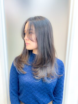 スウド(Swd) ワンカールで可愛いフェイスレイヤーカット/色っぽ韓国ヘア/暗髪