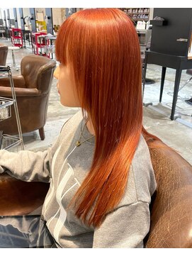 ノラ ヘアーサロン(NORA HAIR SALON) ブリーチ1回でつくるオレンジカラー