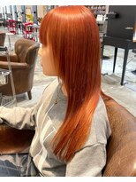 ノラ ヘアーサロン(NORA HAIR SALON) ブリーチ1回でつくるオレンジカラー