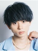 メンズツーブロックラウンドマッシュ