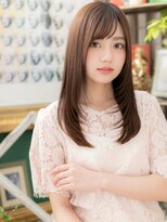 カバーヘアアンドスパ ブリス 浦和(COVER HAIR&SPA bliss)&nbsp;大人かわいい斜めバングミルクティーアッシュh4浦和20代30代