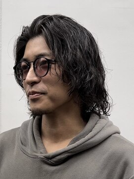 フィフス 大分(fifth) 大分ツイストスパイラルパーマメンズカットメンズロングボブ30代