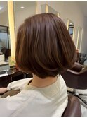 艶ボブ×ナチュラルブラウン