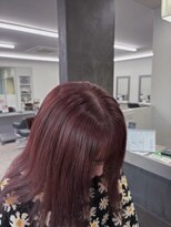ガルボヘアー 桟橋店(garbo hair)&nbsp;オイルカラーカシスピンク高知美容院