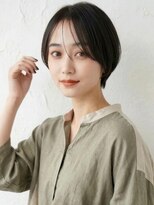 カバーヘア ブリス 川口(COVER HAIR bliss)&nbsp;黒髪似合わせカット耳かけ小顔クールショートA12川口20代30代