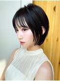 ショートレイヤー/大人ショート/小顔ヘア/顔周りカット