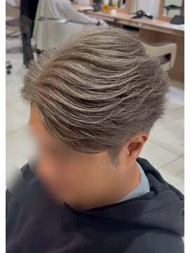 アッシュ 等々力店(Ash) 【men'sバレイヤージュ】グレージュ 白髪ぼかしカラー