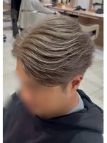 アッシュ 等々力店(Ash) 【men'sバレイヤージュ】グレージュ 白髪ぼかしカラー