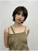 顔まわりレイヤーくびれボブ