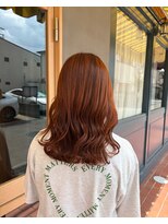 ヘアリラクゼーション クインズベリー(Hair Relaxation Queen's Berry) 人気のオレンジカラーニュアンスウルフ