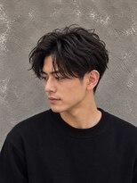 ラベルム バイ エーケー メンズ(La Belleme by AK for Men)&nbsp;黒髪センターパート×シャドウパーマ