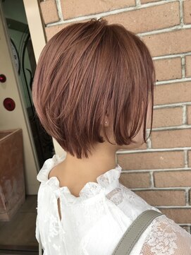 サロンドミルク 原宿(salon de MiLK) サロンドミルク原宿 ピンクベージュ ショートヘア