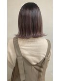 グレーピンク バレイヤージュ