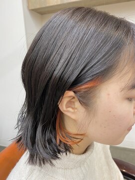 ベルクープス 天王寺店(Belle Coupes) 【ベルクープス天王寺】杉山隆治 イヤリングカラーオレンジ