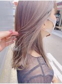 20代・30代・40代ベージュインナーカラーのミディアムスタイル★