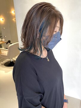 コード(Chord) ぼかしhighlight、 インナーブルー、切りっぱなし［谷合