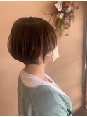 ショートボブ/髪質改善縮毛矯正/髪質改善/韓国風/韓国ヘア