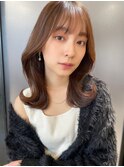 艶髪ブラウンフェイスレイヤーくびれスタイル【肥田亜沙美】