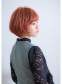 【UNIX港北店】アプリコットボブ#ニュアンスカラー#派手髪