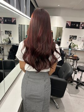 キング 梅田(K!ng) 【梅田】レッドカラーピンクカラー髪質改善カラー