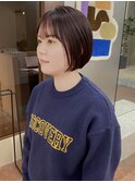 ボブ　ショートボブ　ミニボブ　シースルーバング　前髪あり