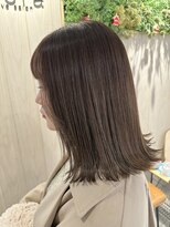 ハイライトでつくる透け感ベージュ