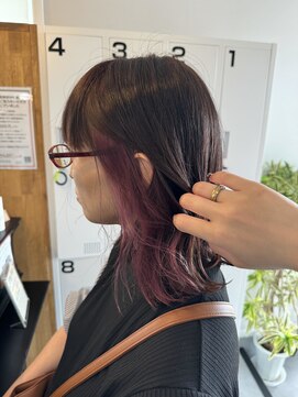 アウラヘアーサロン(aura hair salon) イヤリングカラー×ソフトピンク