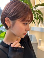 ジーナ 姪浜(Zina)&nbsp;髪質改善＊アプリコットオレンジセミロング＊美髪【Zina姪浜】