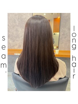 シーム(seam.) 簡単セット・ワイドバングロング◎どんな髪質・毛量・年齢もOK!