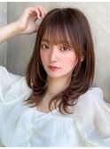 【OPEN】小顔前髪あり後れ毛サイドバングメルティカラー