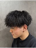 メンズパーマツイストスパイラルシャドウパーマ