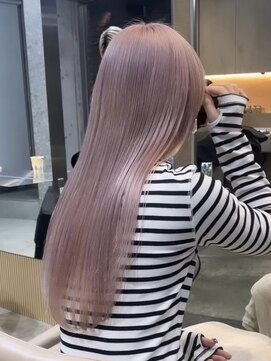 サンクマーケット 渋谷(cinq MARKET) 渋谷ピンクベージュカラーペールピンクカラー顔周りレイヤー30代