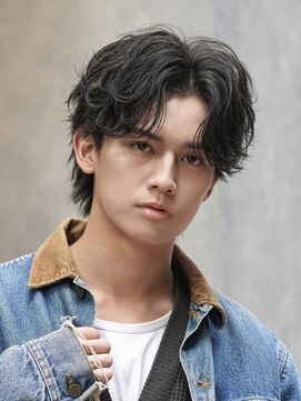 シャドウパーマ/センターパート/フェザーパーマ/メンズパーマ