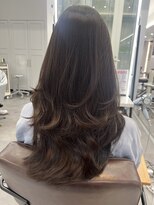 プラチナ(PLATINA)&nbsp;ハイレイヤーレイヤーカットブリーチ無しカラー顔周り韓国