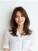 レイヤーカット/イメチェン/外ハネボブ/美髪/ワイドバング/髪型