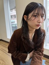 デビュー 宜野湾店(Debut)&nbsp;着物ヘア/ダークアッシュ/ミディアムレイヤーカット/宜野湾