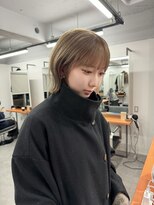 レブ 三条河原町(Reb,)&nbsp;ボブ/くびれボブ/ミルクティーベージュ/ダブルカラー