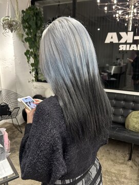 ディーカヘアーセンダイ(Di KA HAIR sendai) ホワイト/ルーツカラー/デザインカラー/ペールブルー