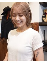 グッドフェローズ キタホリエ(GoodFellas kitahorie) レイヤーカットで魅せるハイトーンボブスタイルブリーチ艶感