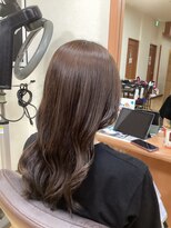 ヒラトヤ 肴町店 グレージュアッシュブルーシルバー韓国顔周り抜け感小顔カット