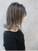 ハッシュカットフルバング似合わせカットレッドブラウン20代30代