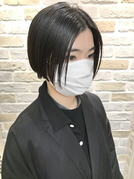 コス(kos) 大人可愛い/ココアベージュ/グレージュカラー/ボブウルフ/黒髪