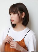 【田村】大人可愛い小顔モテ髪黒髮エアリーミディ春ボブ20代30代