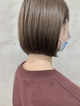 ロアヘアーコーディネート 京都駅前店(LoRE hair coordinate) LoRE☆ぱっつんボブ・グレージュカラー