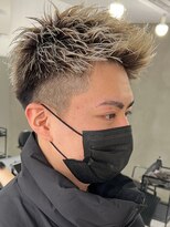 エルマーク(L-MARK) アップバングツーブロックバーバーフェードツイストメッシュ