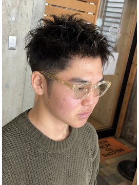 ヘアカロン 熊本本店(Hair CALON) メンズカットスパイキーショートツイストスパイラルパーマウルフ