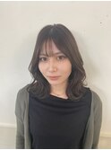 #ベージュ #カラー #ブリーチ無し #ミディアム #くびれヘア